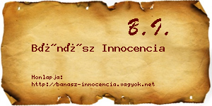 Bánász Innocencia névjegykártya